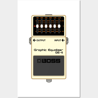 Boss GE-6 Graphic Equalizer Guitar Effect Pedal Posters and Art